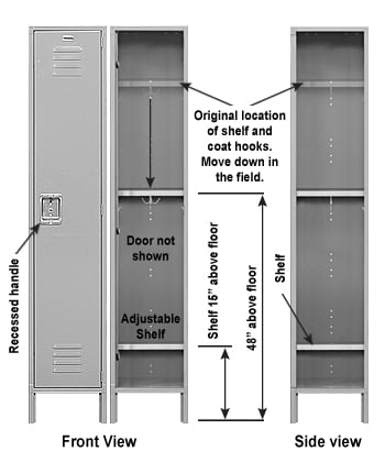 ADA Compliant Single Tier Metal Locker