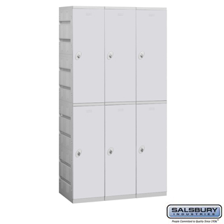 12" Wide Double Tier Plastic Lockers