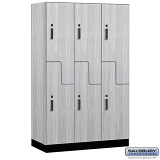 18" Wide Double Tier 'S' Style Premier Wood Lockers