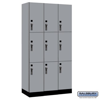 12" Wide Triple Tier Premier Wood Lockers
