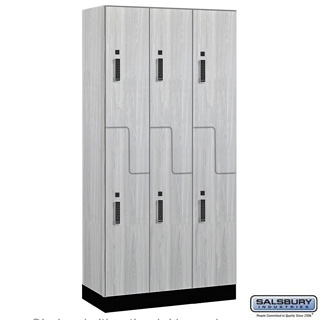 12" Wide Double Tier 'S' Style Premier Wood Lockers