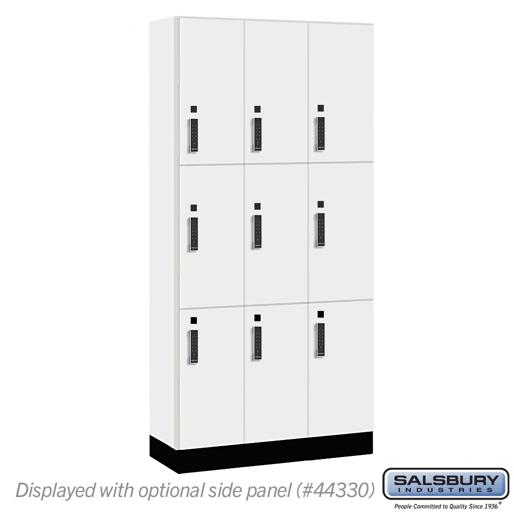 12" Wide Premier Wood Locker - Triple Tier - 3 Wide - 6 Feet High - 15 ...