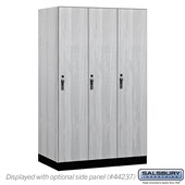 15" Wide Premier Wood Locker - Single Tier - 3 Wide - 6 Feet High - 24" Deep - Hasps