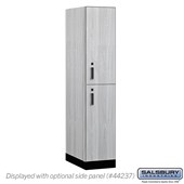 15" Wide Premier Wood Locker - Double Tier - 1 Wide - 6 Feet High - 24" Deep - Electronic Locks