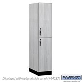 15" Wide Premier Wood Locker - Double Tier - 1 Wide - 6 Feet High - 24" Deep - Hasps