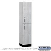 15" Wide Premier Wood Locker - Double Tier - 1 Wide - 6 Feet High - 18" Deep - Electronic Locks