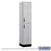 15" Wide Premier Wood Locker - Double Tier - 1 Wide - 6 Feet High - 18" Deep - Hasps