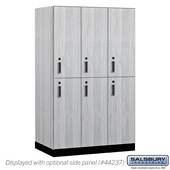 15" Wide Premier Wood Locker - Double Tier - 3 Wide - 6 Feet High - 24" Deep - Electronic Locks