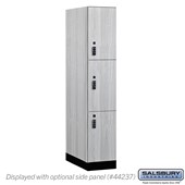 15" Wide Premier Wood Locker - Triple Tier - 1 Wide - 6 Feet High - 24" Deep - Resettable Combination Locks