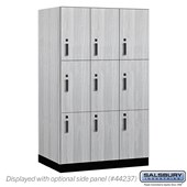 15" Wide Premier Wood Locker - Triple Tier - 3 Wide - 6 Feet High - 24" Deep - Electronic Locks