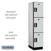 18" Wide Triple Tier Designer Wood Locker - 1 Wide - 6 Feet High - 21 Inches Deep - Electronic Locks