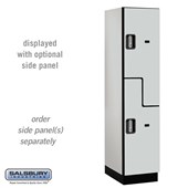 18" Wide Double Tier 'S' Style Designer Wood Locker - 1 Wide - 6 Feet High - 21 Inches Deep - Electronic Locks