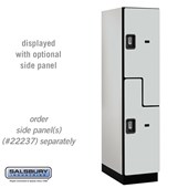 18" Wide Double Tier 'S' Style Designer Wood Locker - 1 Wide - 6 Feet High - 24 Inches Deep - Resettable Combination Locks