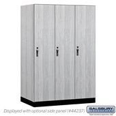 18" Wide Premier Wood Locker - Single Tier - 3 Wide - 6 Feet High - 24" Deep - Hasps