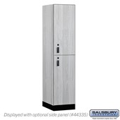 18" Wide Premier Wood Locker - Double Tier - 1 Wide - 6 Feet High - 21" Deep - Resettable Combination Locks