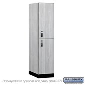 18" Wide Premier Wood Locker - Double Tier - 1 Wide - 6 Feet High - 24" Deep - Resettable Combination Locks