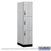 18" Wide Premier Wood Locker - Triple Tier - 1 Wide - 6 Feet High - 24" Deep - Hasps