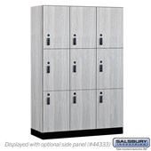 18" Wide Premier Wood Locker - Triple Tier - 3 Wide - 6 Feet High - 18" Deep - Resettable Combination Locks