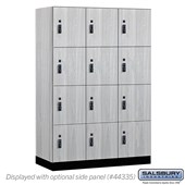 18" Wide Premier Wood Locker - Four Tier - 3 Wide - 6 Feet High - 21" Deep - Resettable Combination Locks