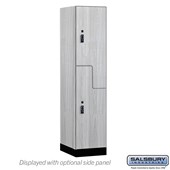18" Wide Premier Wood Locker-Double Tier 'S' Style-1 Wide-6 Feet High-21" Deep-Resettable Combination Locks
