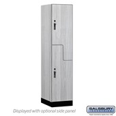 18" Wide Premier Wood Locker-Double Tier 'S' Style-1 Wide-6 Feet High-24" Deep-Hasps