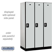 15" Wide Single Tier Designer Wood Locker - 3 Wide - 6 Feet High - 18 Inches Deep - Resettable Combination Locks