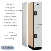 15" Wide Double Tier Designer Wood Locker - 1 Wide - 6 Feet High - 24 Inches Deep - Resettable Combination Locks