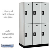 15" Wide Double Tier Designer Wood Locker - 3 Wide - 6 Feet High - 24 Inches Deep - Resettable Combination Locks