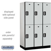15" Wide Double Tier Designer Wood Locker - 3 Wide - 6 Feet High - 18 Inches Deep - Electronic Locks
