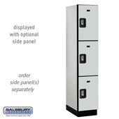 15" Wide Triple Tier Designer Wood Locker - 1 Wide - 6 Feet High - 21 Inches Deep - Resettable Combination Locks