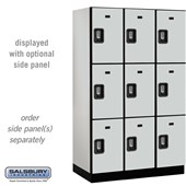 15" Wide Triple Tier Designer Wood Locker - 3 Wide - 6 Feet High - 18 Inches Deep - Resettable Combination Locks