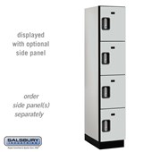 15" Wide Four Tier Designer Wood Locker - 1 Wide - 6 Feet High - 21 Inches Deep - Electronic Locks