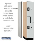 15" Wide Double Tier 'S' Style Designer Wood Locker - 1 Wide - 6 Feet High - 18 Inches Deep - Resettable Combination Locks