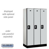 12" Wide Single Tier Designer Wood Locker - 3 Wide - 5 Feet High - 21 Inches Deep - Resettable Combination Locks