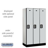 12" Wide Single Tier Designer Wood Locker - 3 Wide - 5 Feet High - 18 Inches Deep - Electronic Locks