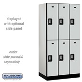 12" Wide Double Tier Designer Wood Locker - 3 Wide - 6 Feet High - 18 Inches Deep - Resettable Combination Locks
