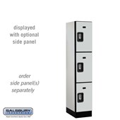 12" Wide Triple Tier Designer Wood Locker - 1 Wide - 5 Feet High - 21 Inches Deep - Resettable Combination Locks