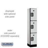 12" Wide Triple Tier Designer Wood Locker - 1 Wide - 5 Feet High - 15 Inches Deep - Electronic