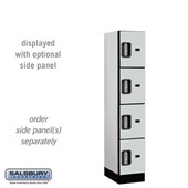 12" Wide Four Tier Designer Wood Locker - 1 Wide - 5 Feet High - 15 Inches Deep - Electronic Locks