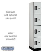 12" Wide Four Tier Designer Wood Locker - 1 Wide - 6 Feet High - 21 Inches Deep - Electronic Locks