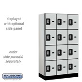 12" Wide Four Tier Designer Wood Locker - 3 Wide - 5 Feet High - 15 Inches Deep - Resettable Combination Locks