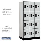12" Wide Four Tier Designer Wood Locker - 3 Wide - 6 Feet High - 15 Inches Deep - Electronic Locks