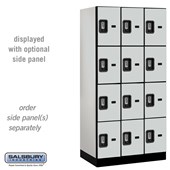 12" Wide Four Tier Designer Wood Locker - 3 Wide - 6 Feet High - 15 Inches Deep - Resettable Combination Locks
