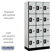 12" Wide Four Tier Designer Wood Locker - 3 Wide - 6 Feet High - 18 Inches Deep - Resettable Combination Locks