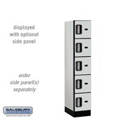 12" Wide Five Tier Box Style Designer Wood Locker - 1 Wide - 5 Feet High - 15 Inches Deep - Electronic Locks