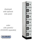 12" Wide Six Tier Box Style Designer Wood Locker - 1 Wide - 6 Feet High - 21 Inches Deep - Electronic Locks
