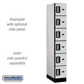 12" Wide Six Tier Box Style Designer Wood Locker - 1 Wide - 6 Feet High - 15 Inches Deep - Electronic Locks