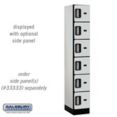 12" Wide Six Tier Box Style Designer Wood Locker - 1 Wide - 6 Feet High - 18 Inches Deep - Electronic Locks