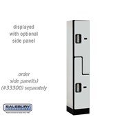 12" Wide Double Tier 'S' Style Designer Wood Locker - 1 Wide - 5 Feet High - 15 Inches Deep - Electronic Locks