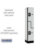 12" Wide Double Tier 'S' Style Designer Wood Locker - 1 Wide - 5 Feet High - 15 Inches Deep - Resettable Combination Locks